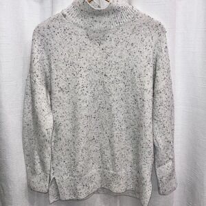 Abercrombie & Fitch Women's Gray Knit Mock Neck Pullover‎ Sweater Small Preppy